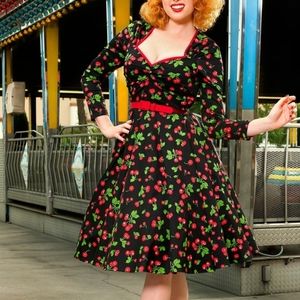 Pinup Couture Heidi Cherry Print S